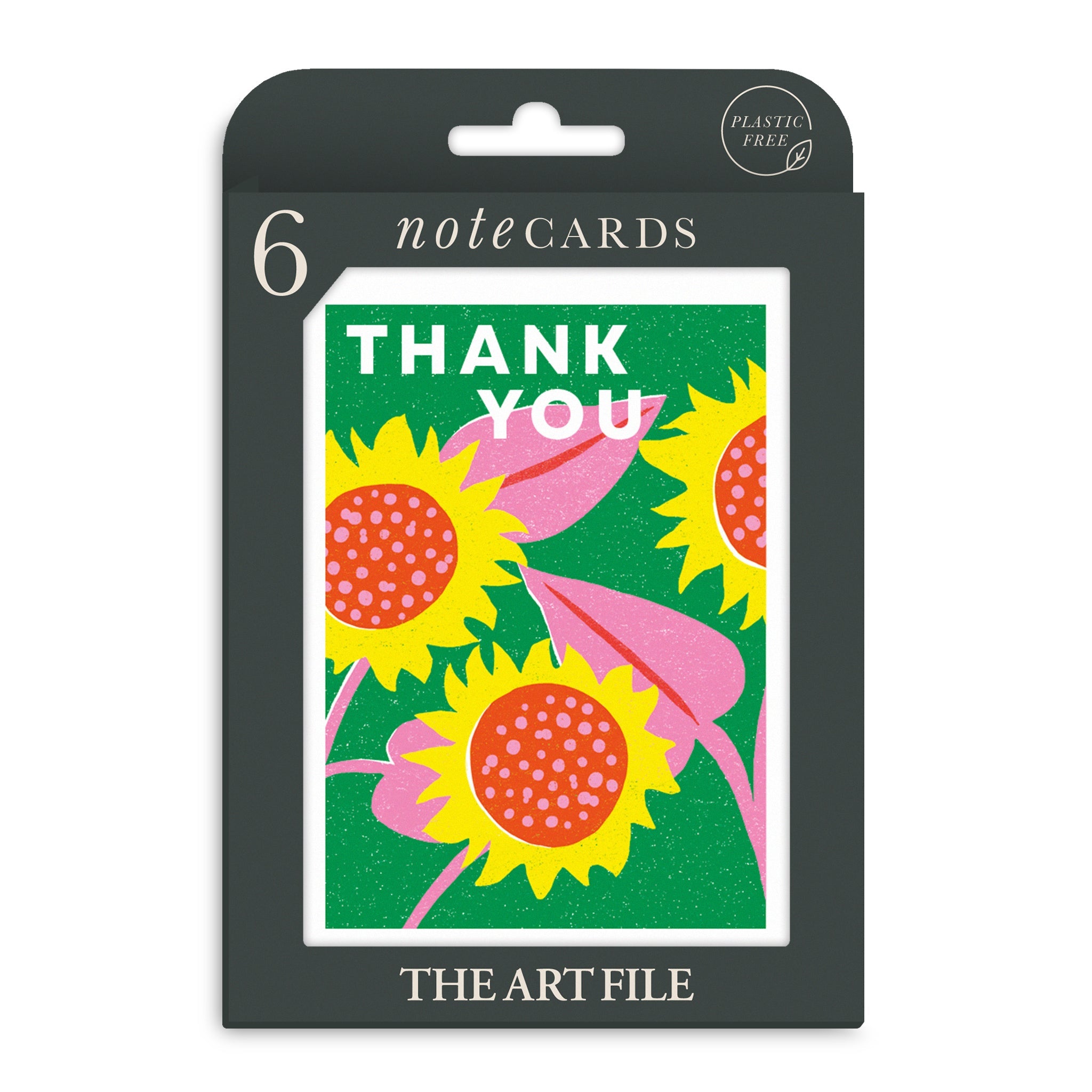 Set Of 6 Sunflowers Thank You Cards
