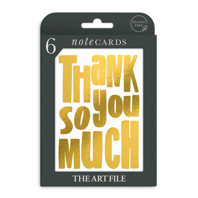 Set Of 6 Thank You So Much Card Pack