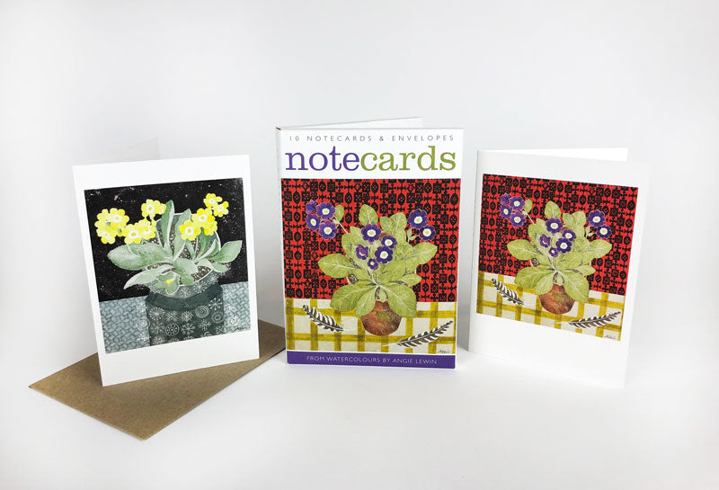 10 Auricula Notecards and Envelopes