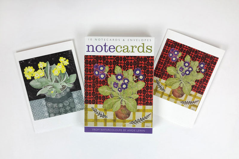 10 Auricula Notecards and Envelopes