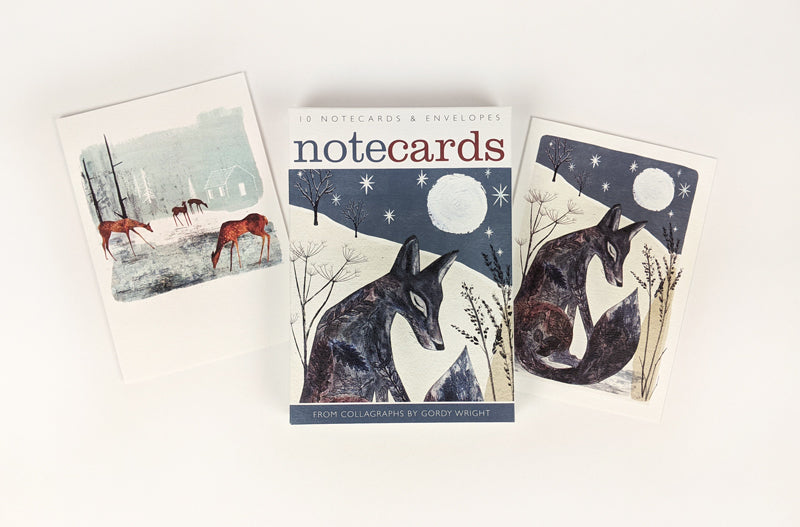 10 Midnight Fox & Woodland Clearing Notecards and Envelopes