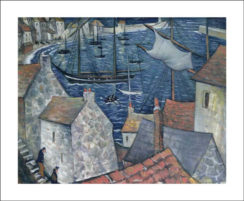 The Old Harbour by Christopher Nevinson Blank Card