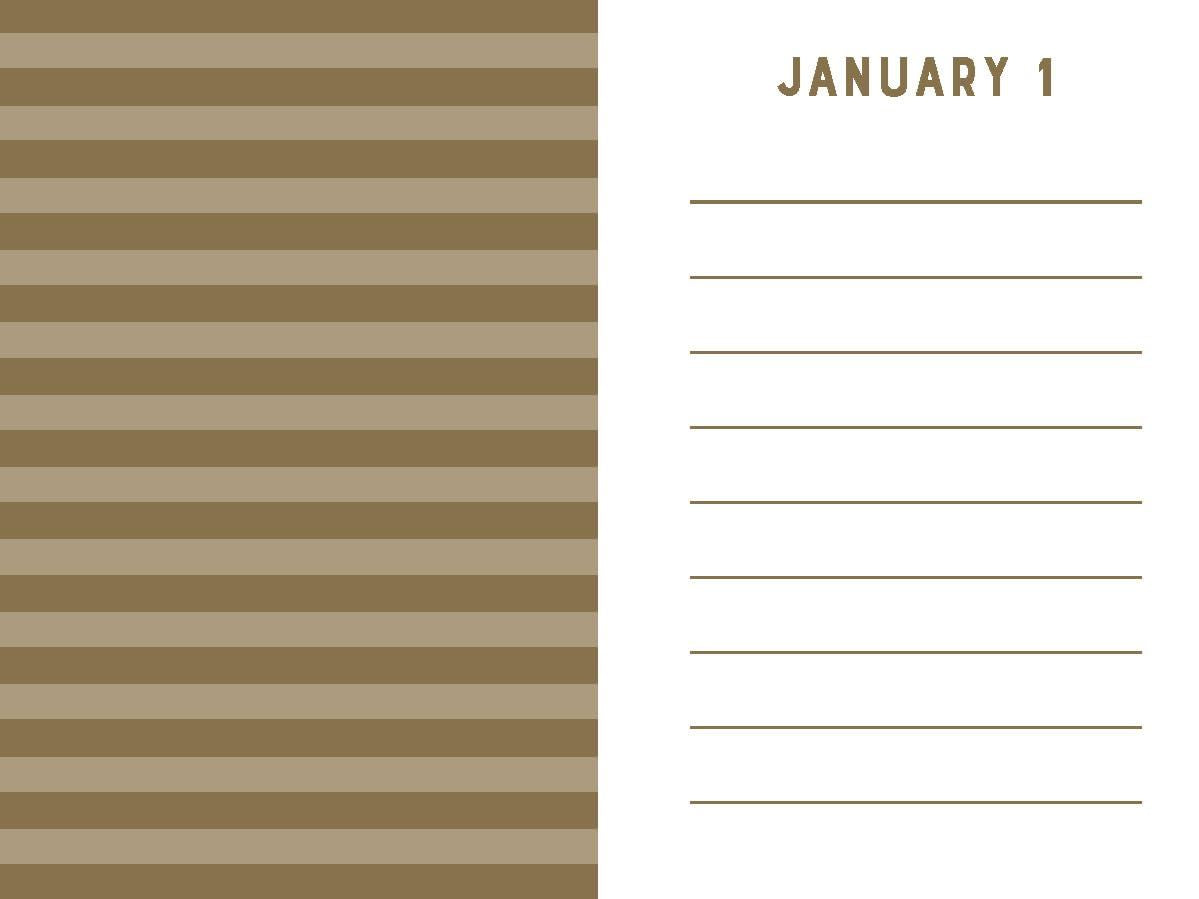Navy Stripe Mini One Line A Day