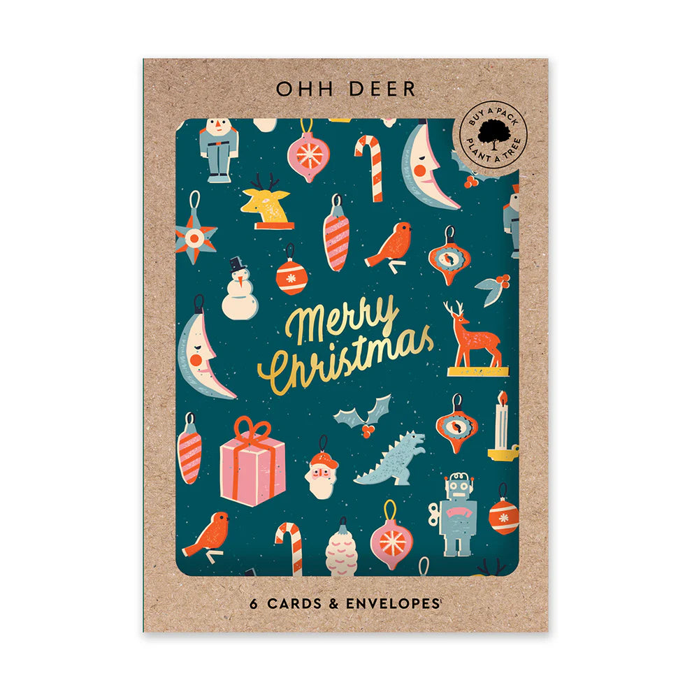 Pack Of 6 Icons Christmas Cards