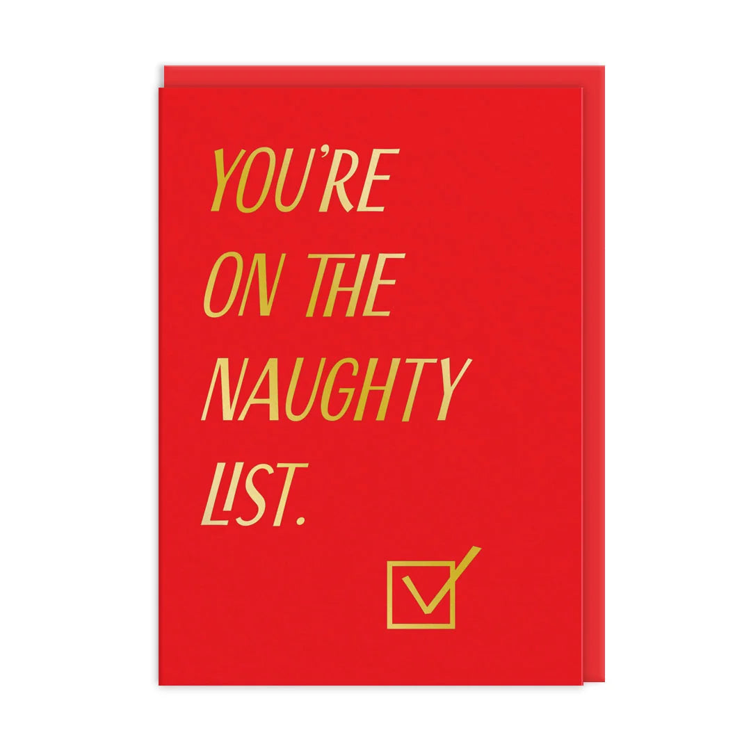Naughty List Christmas Card