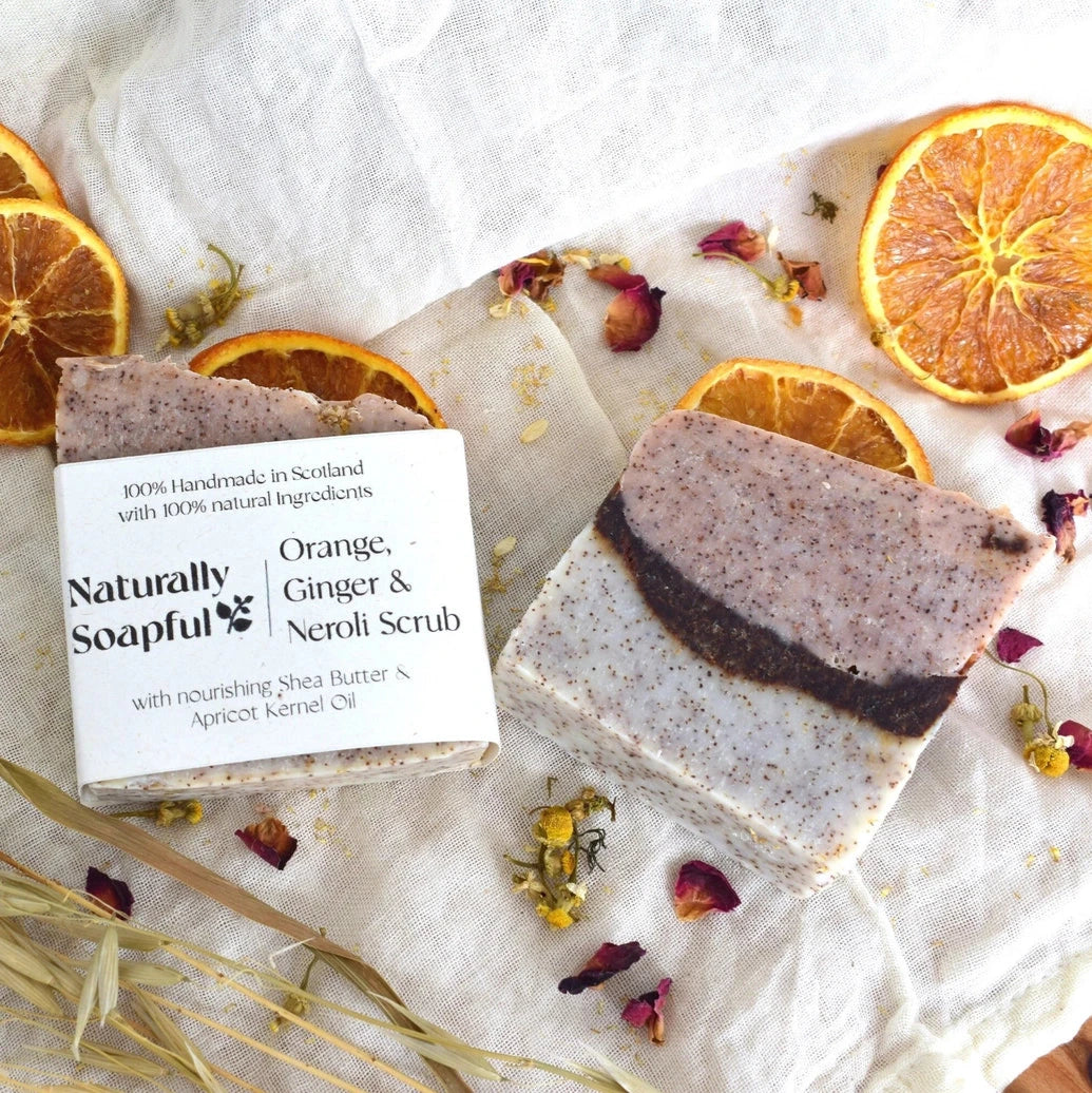 Orange, Ginger & Neroli Natural Scrub Soap Bar