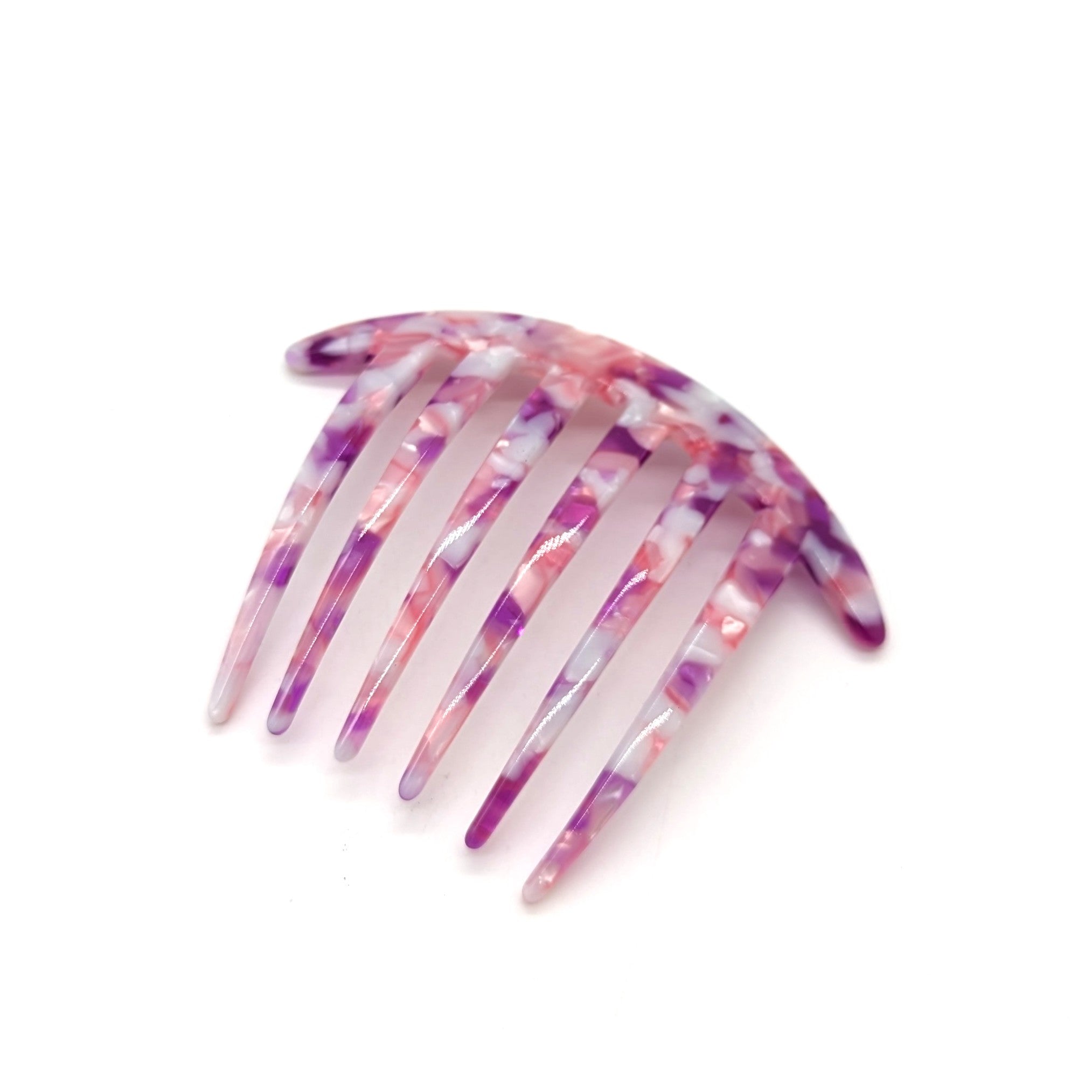 Pink & Purple Confetti French Comb