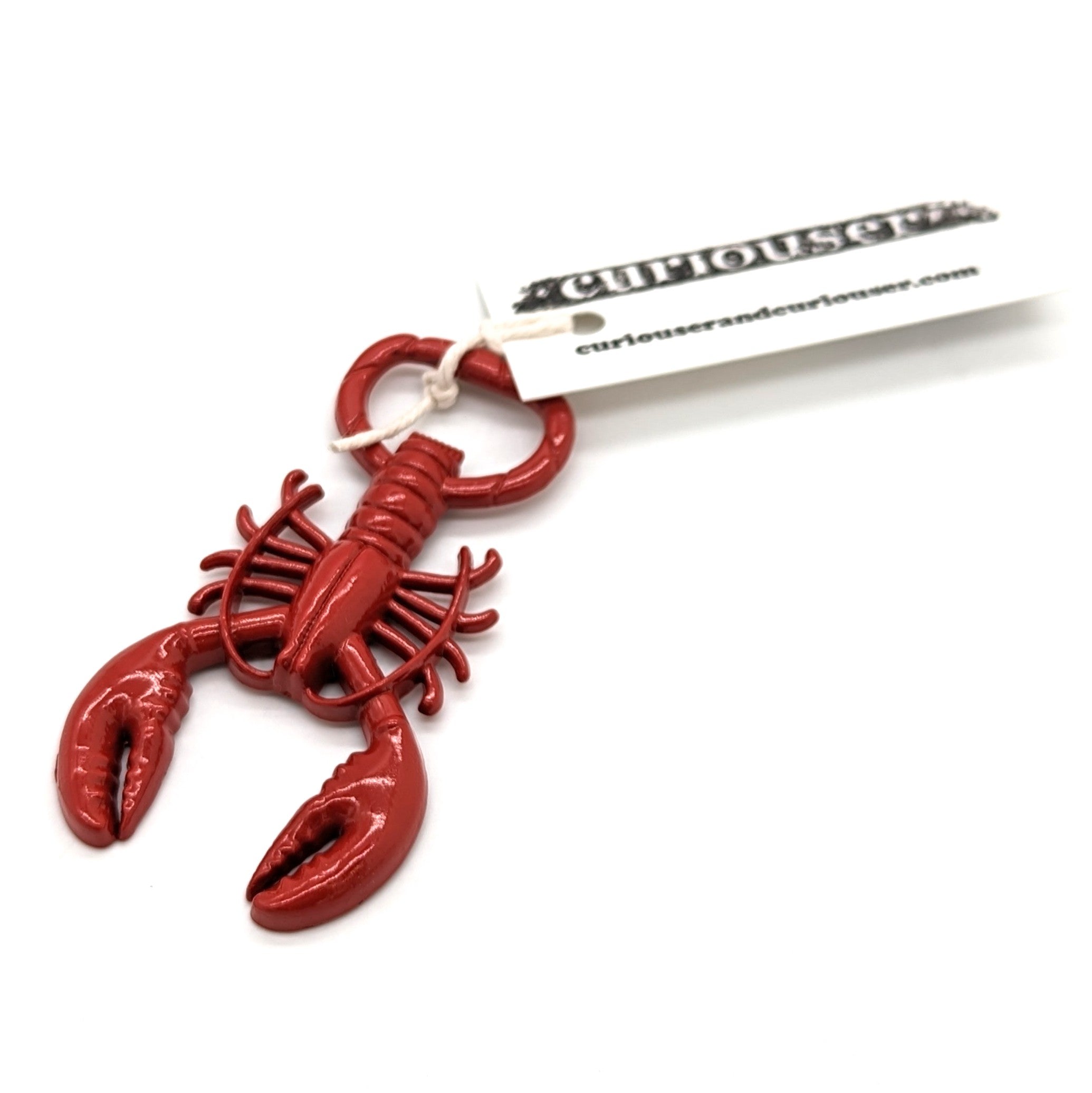 Small Red Metal Lobster Bottle Opener