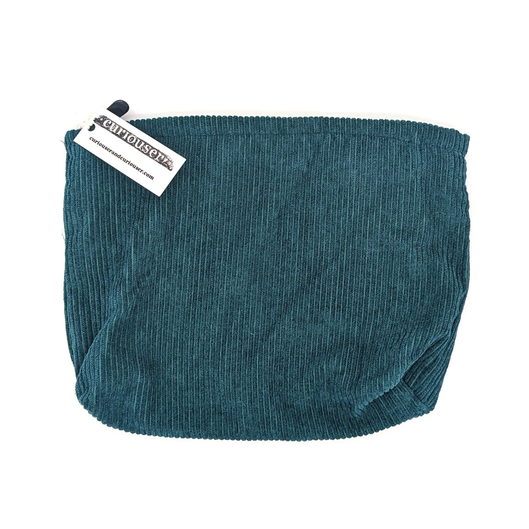 Bottle Green Corduroy Pouch