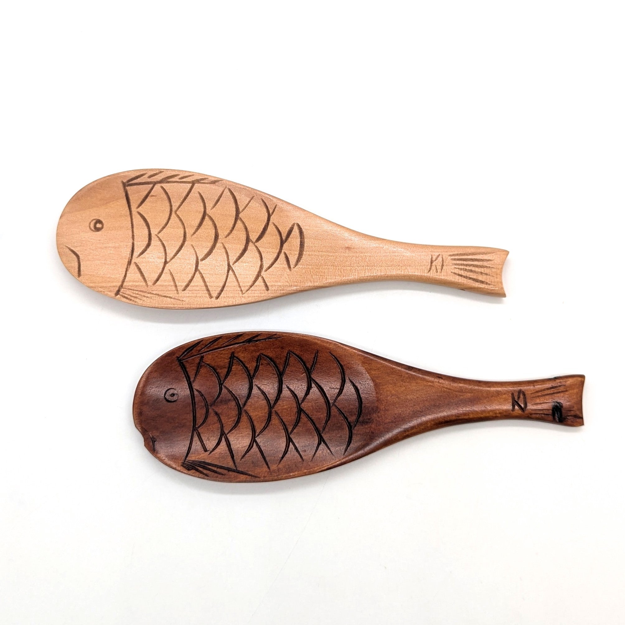 Fish Shaped Spoon - Light Wood