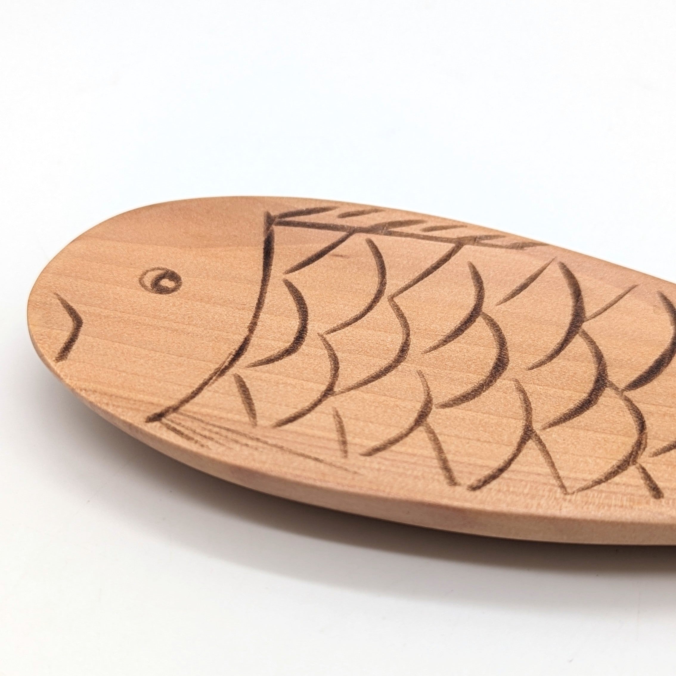 Fish Shaped Spoon - Light Wood