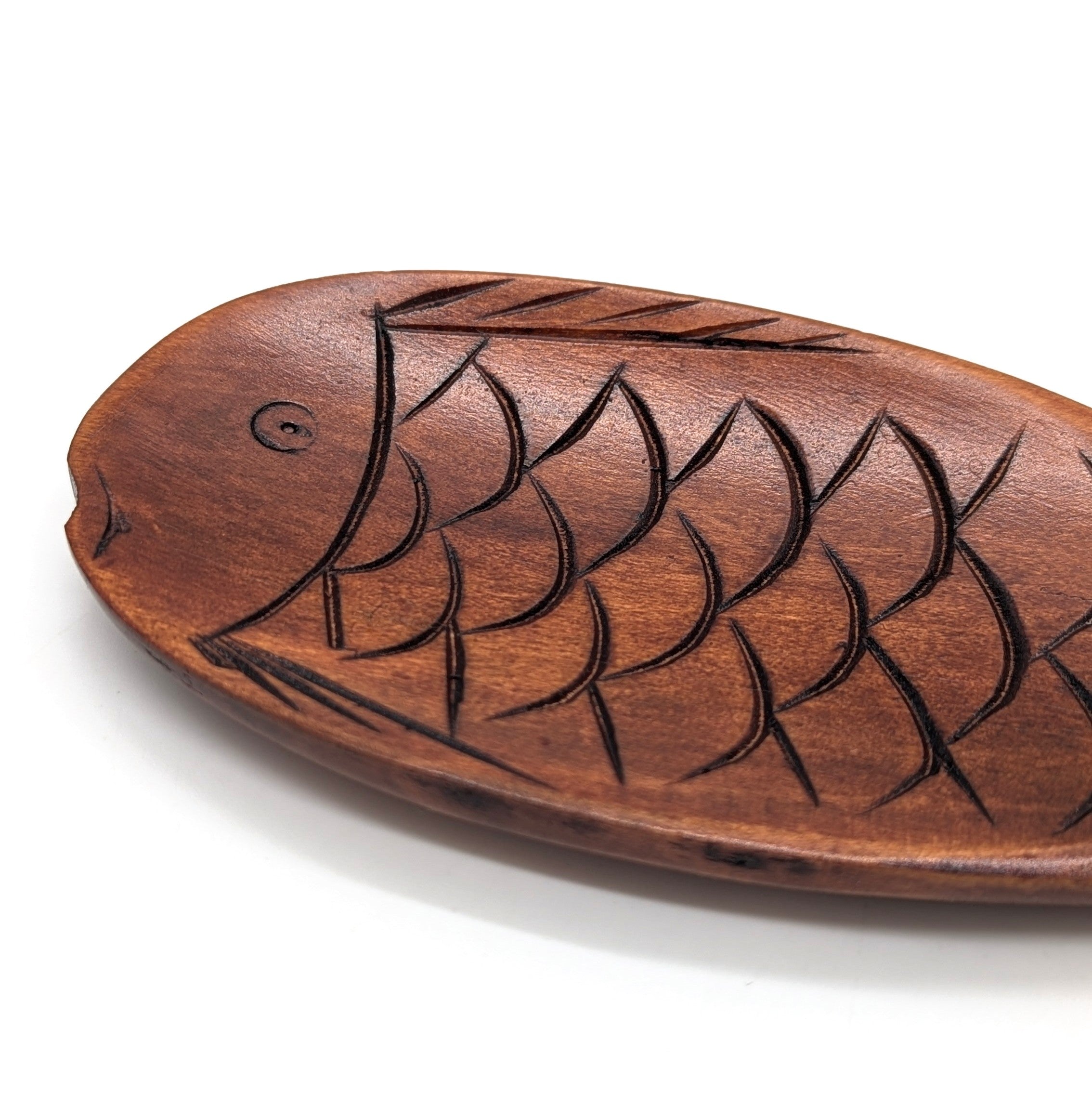 Fish Shaped Spoon - Dark Wood