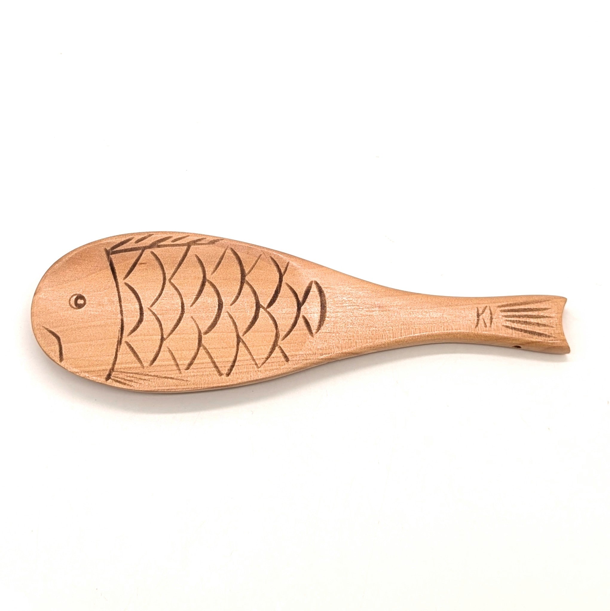 Fish Shaped Spoon - Light Wood