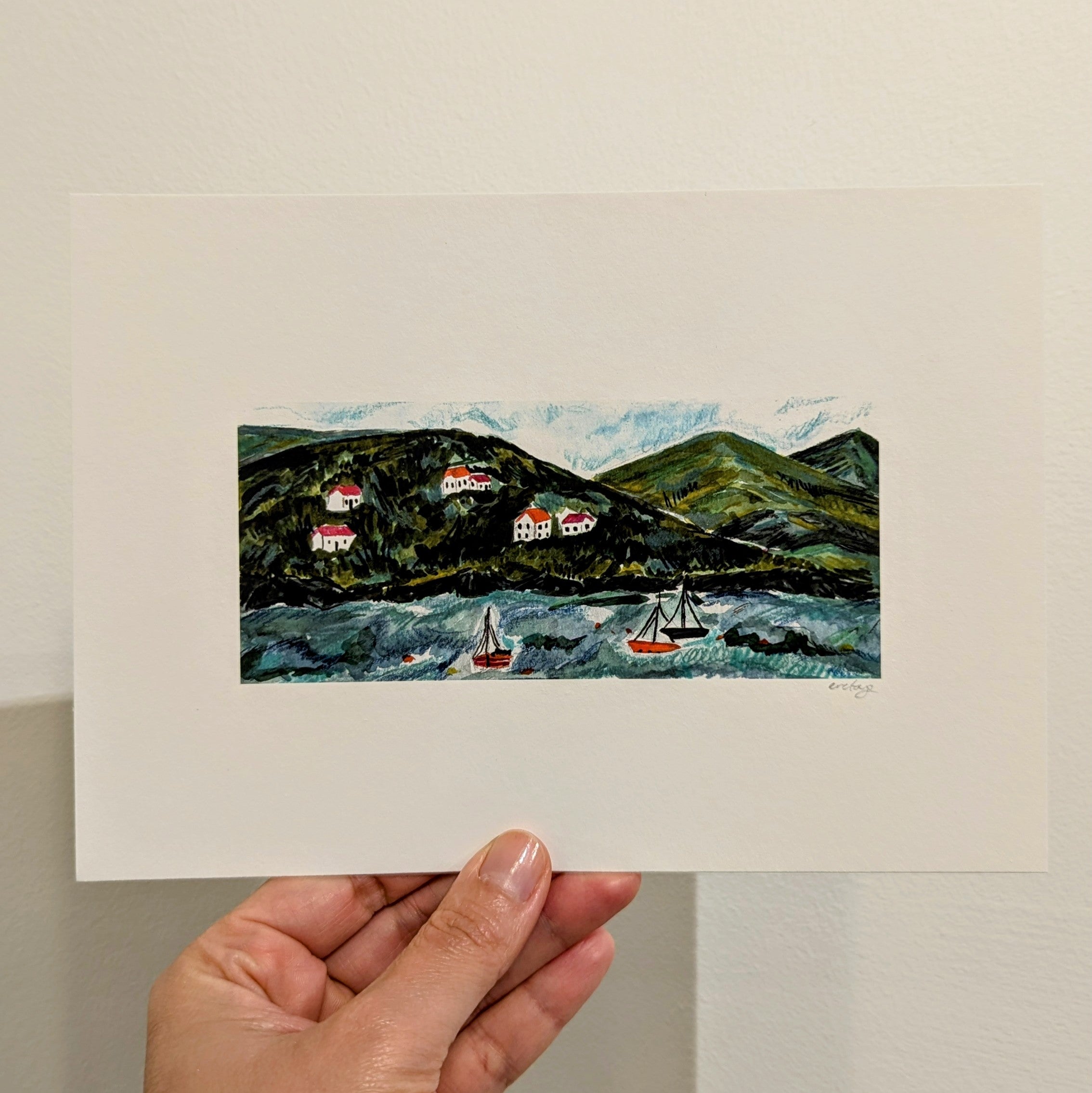 A5 Harbour Houses Print