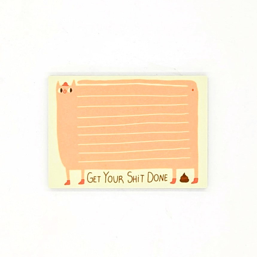 Get Your S**t Done - Pooping Cat Notepad
