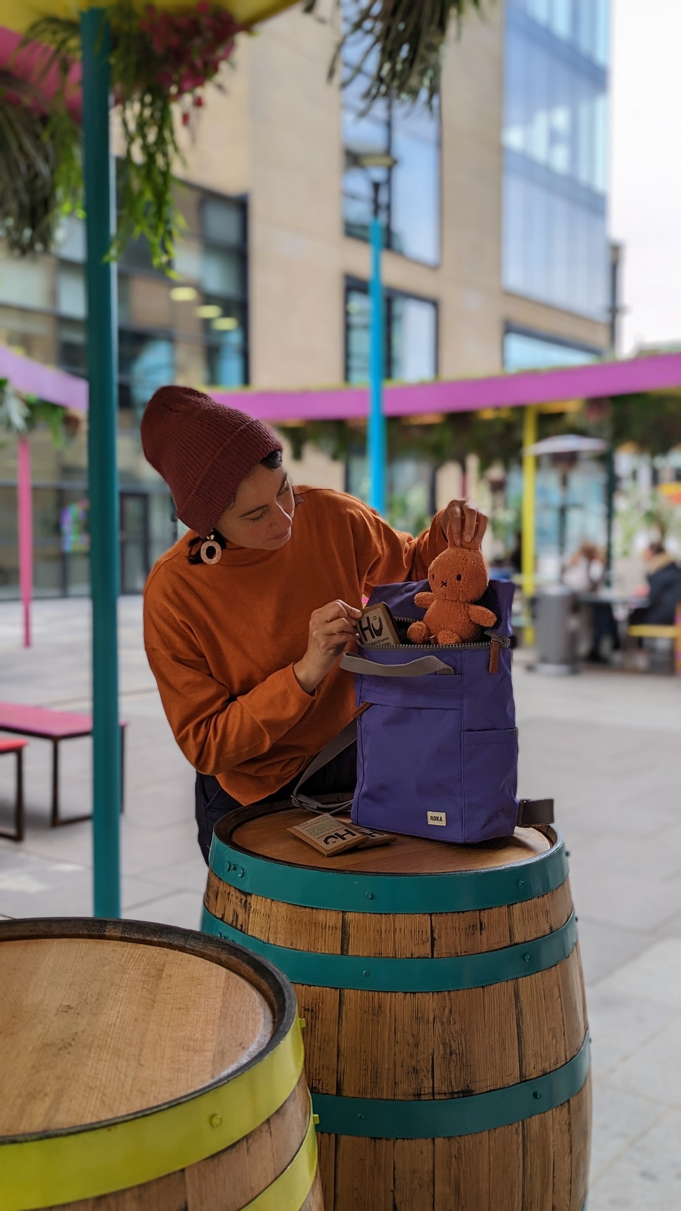 Small Peri Purple Sustainable Finchley Backpack