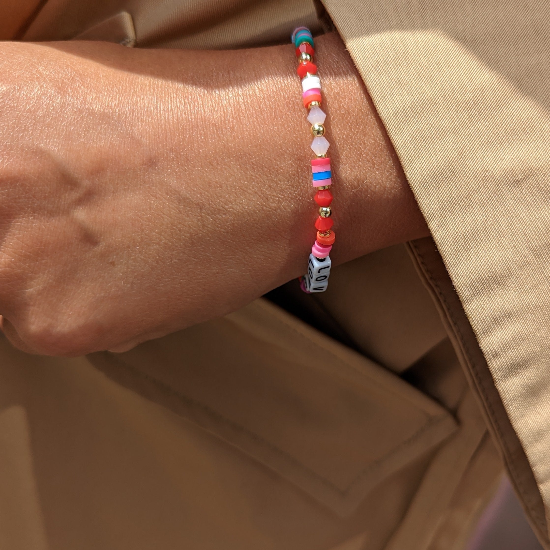 "Love" Beaded Bracelet