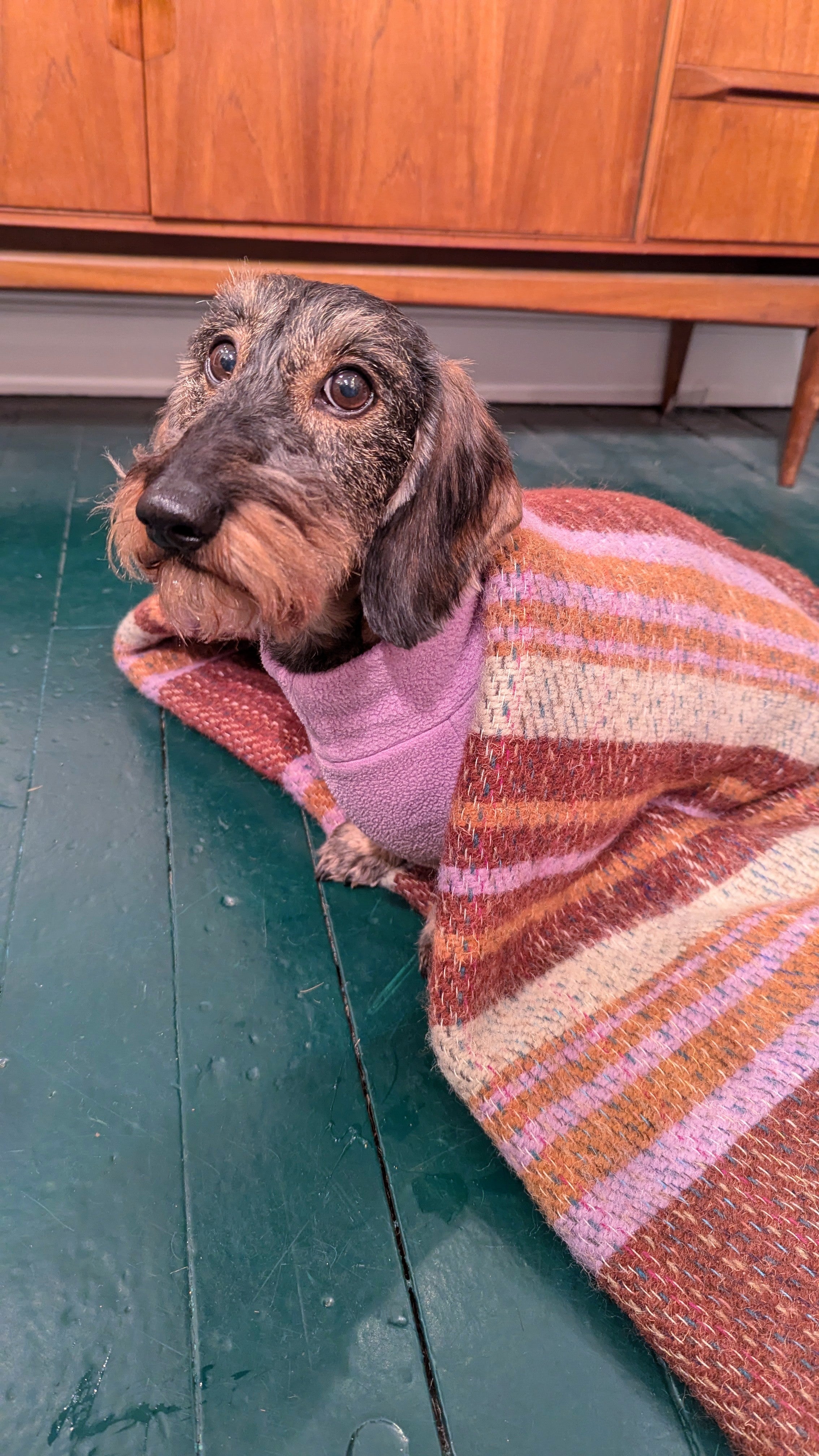 Pink & Brown Recycled Throw