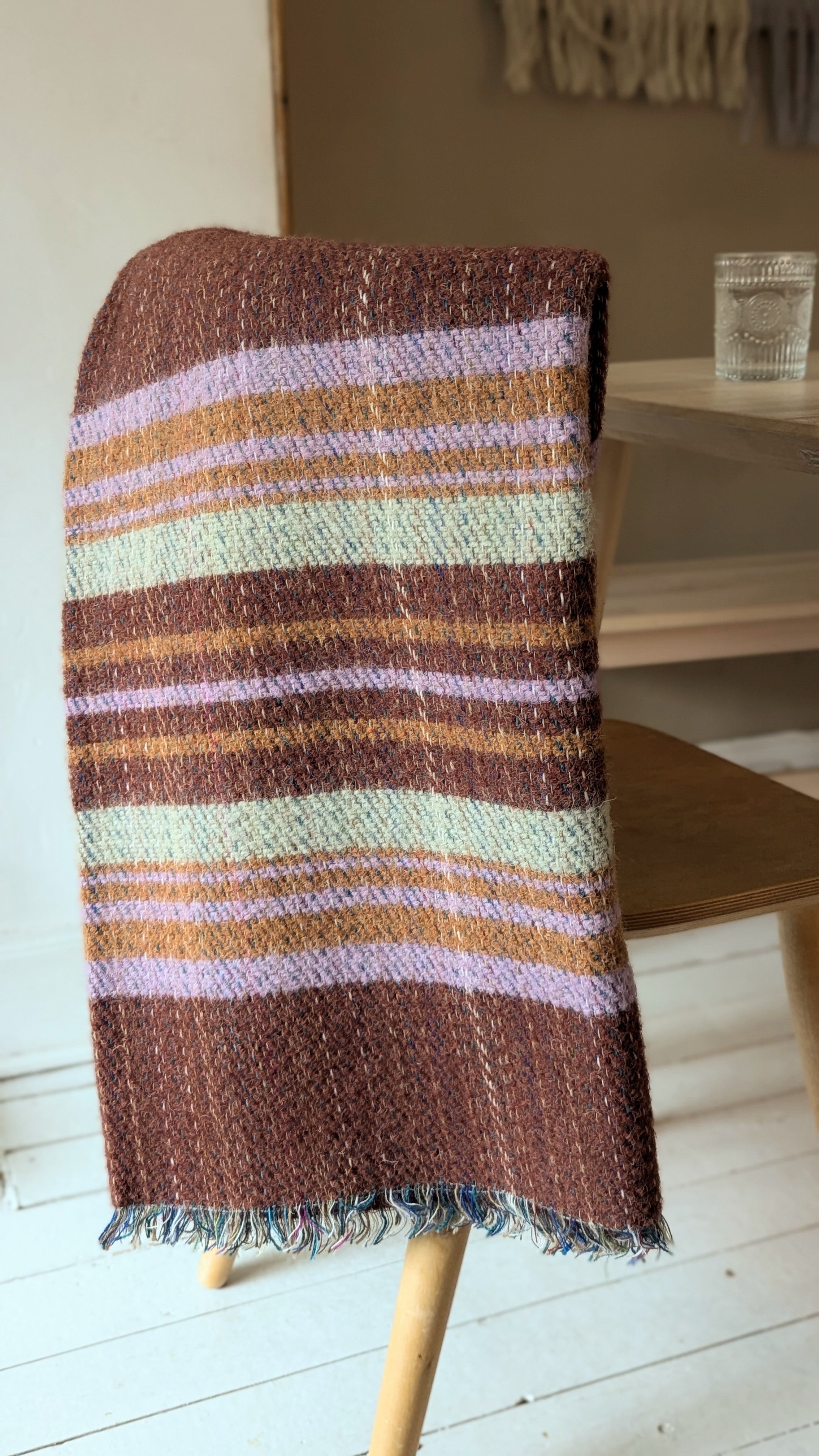 Pink & Brown Recycled Throw