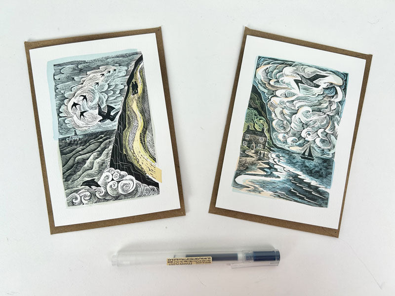 Pack Of 10 Cornish Path & The Wild Silence Notecards
