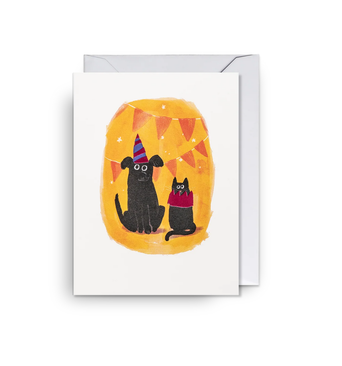 Party Hat Pets Mini Birthday Card