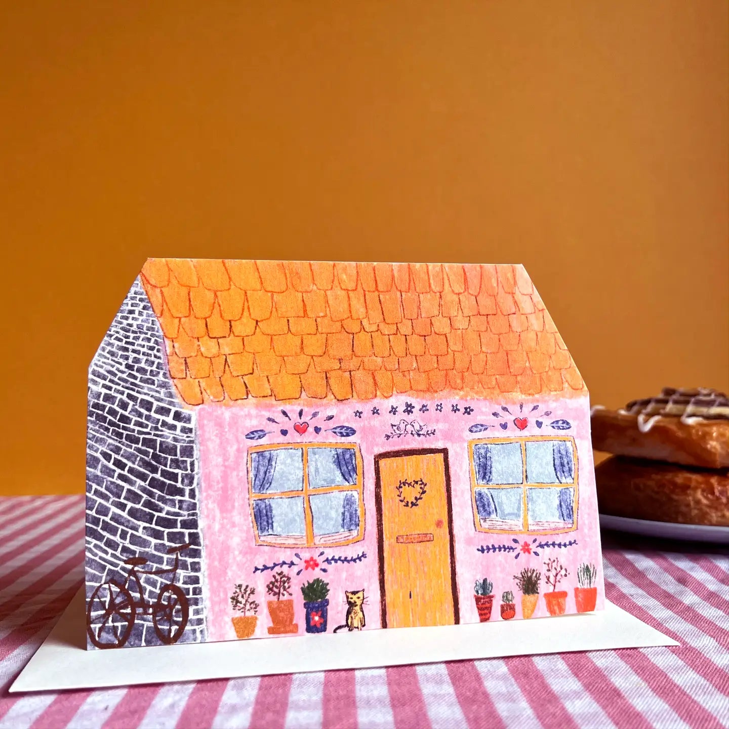 Pink Dream Cottage New Home Card