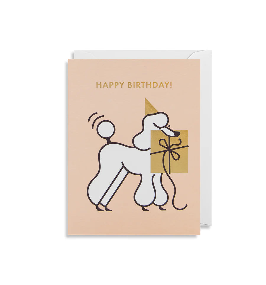 Poodle Mini Birthday Card