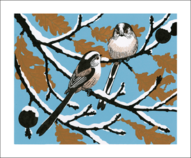 Winter Longtail Blank Card