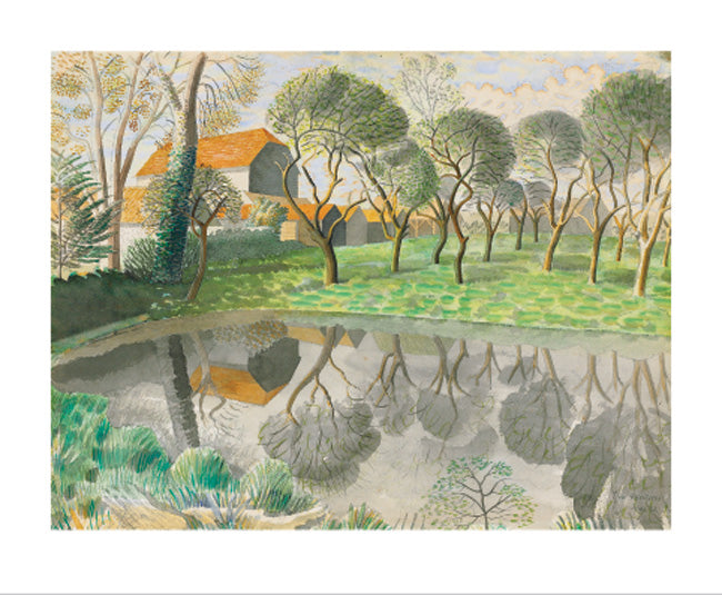 Newt Pond by Eric Ravilious Blank Card