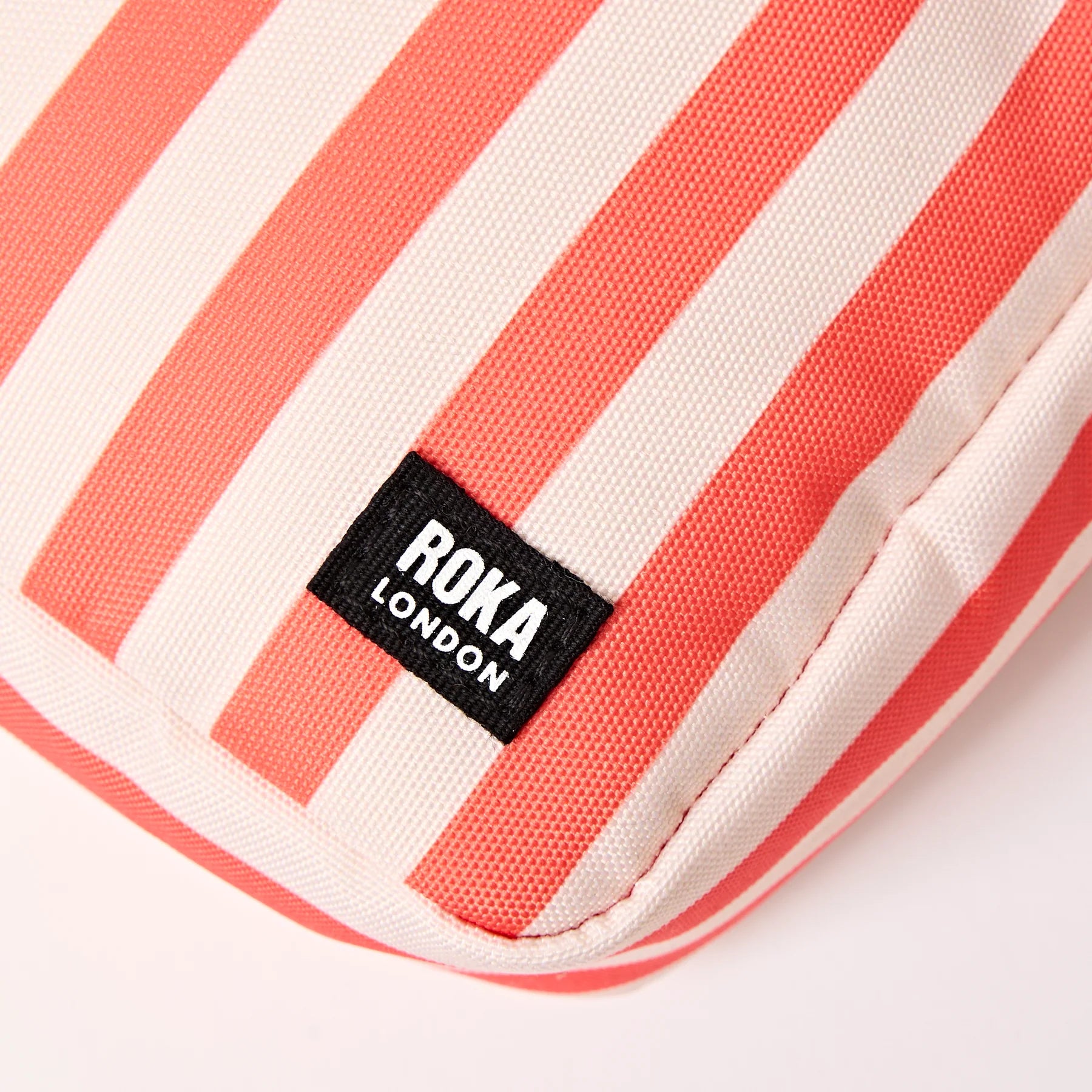 Coral Stripe Bond Recycled Canvas Bag