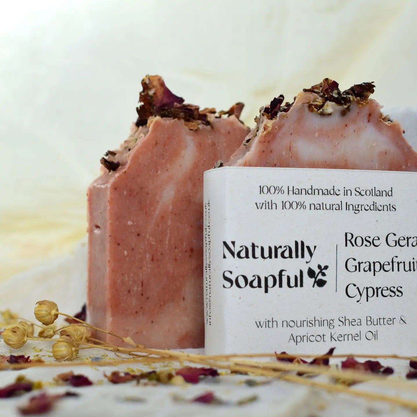 Rose, Geranium, Grapefruit & Cypress Natural Soap Bar