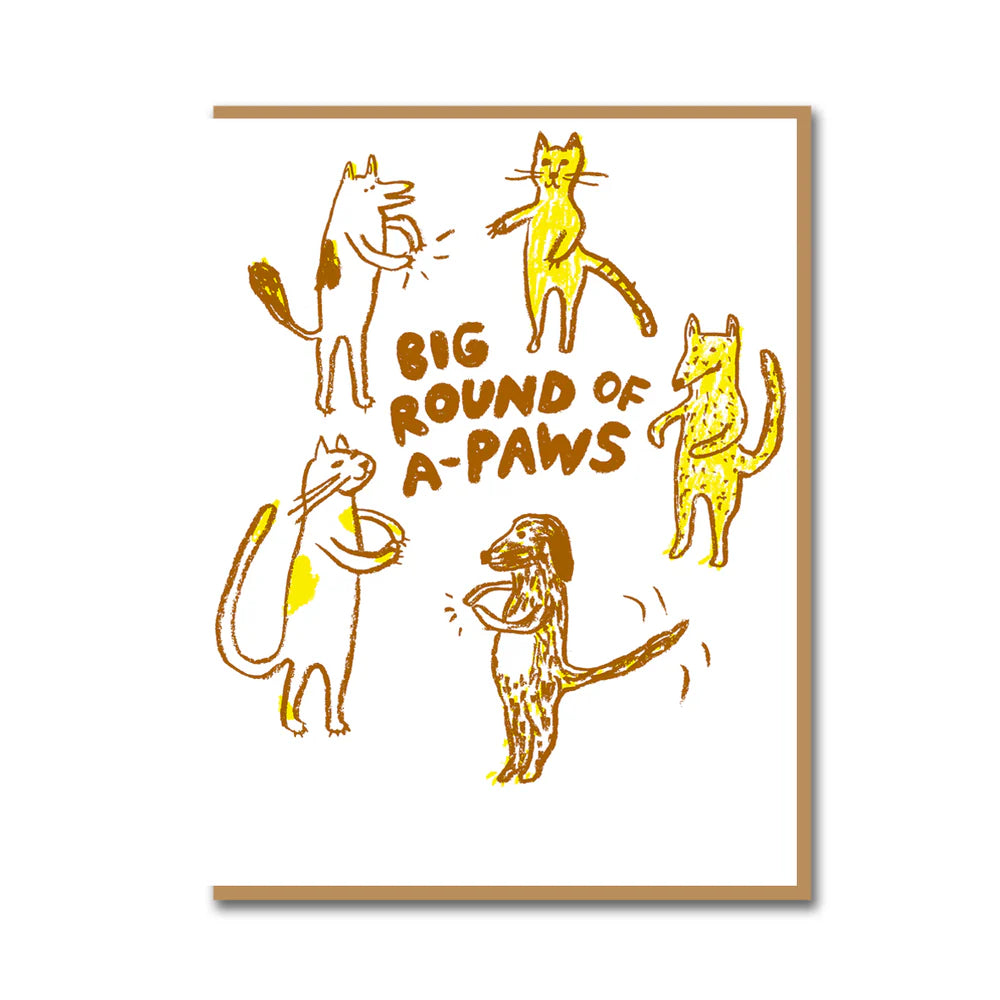 Round Of A-Paws Congratulations Card
