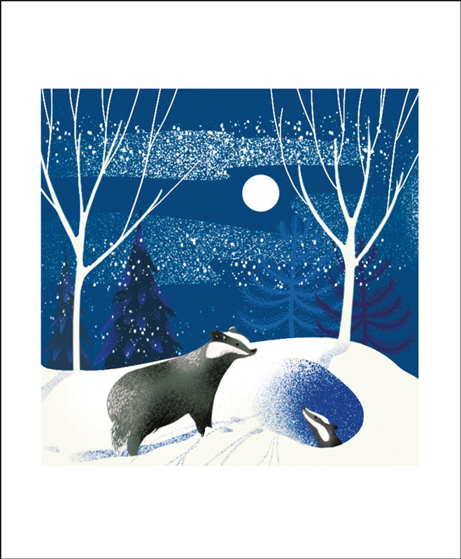 Sally Elford - Badgers Blank Card