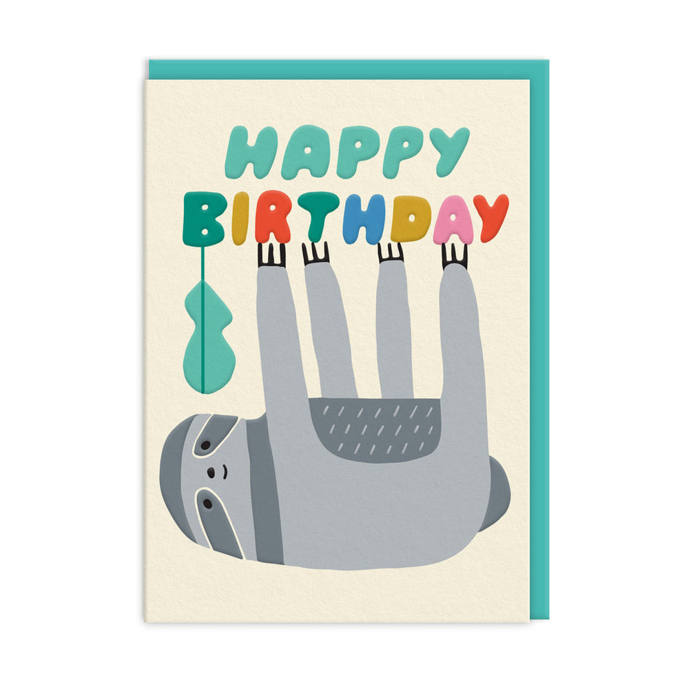 Sloth Happy Birthday Card