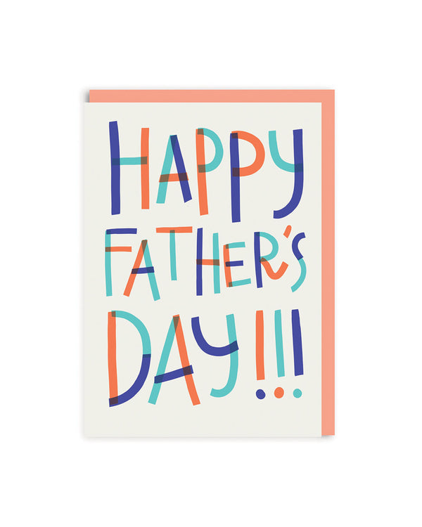 Blue and Orange Father's Day Card