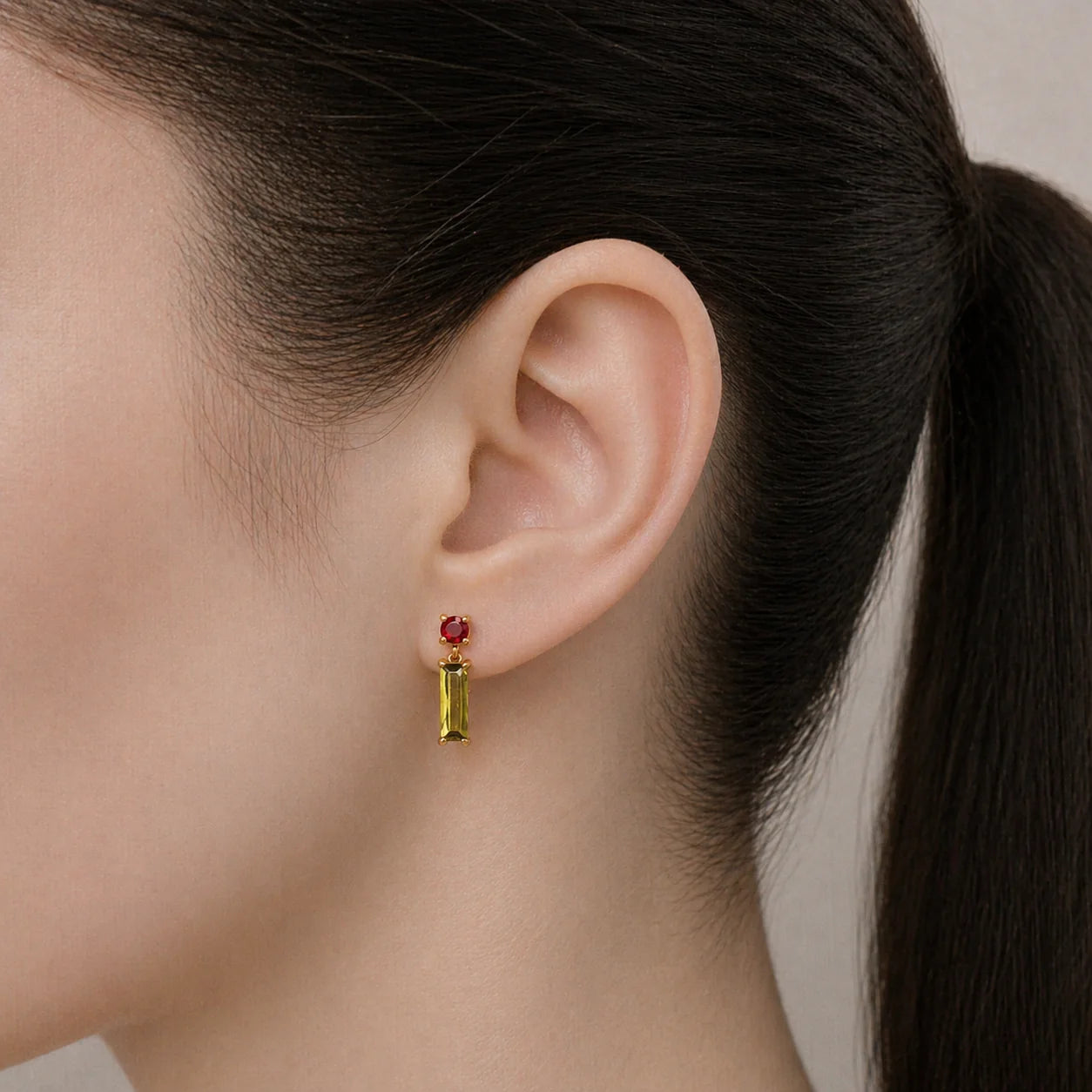 Scarlet & Olive Drop Earrings