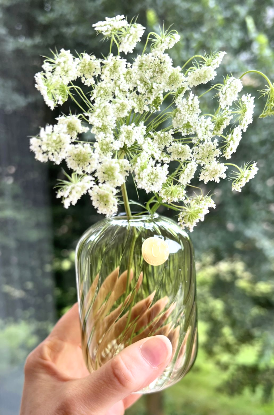 Green Fleur Vases