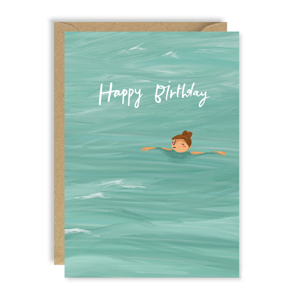 Sea Swimmer Birthday Card