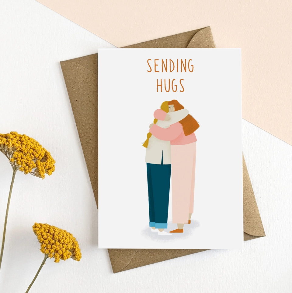 Sending Hugs Sympathy Card By Elsa Rose Frere | Curiouser