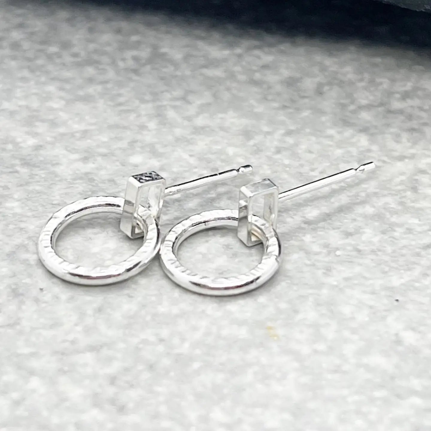 Sterling Silver Geometric Drop Earrings