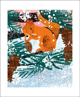 Winter Squirrel Blank Card