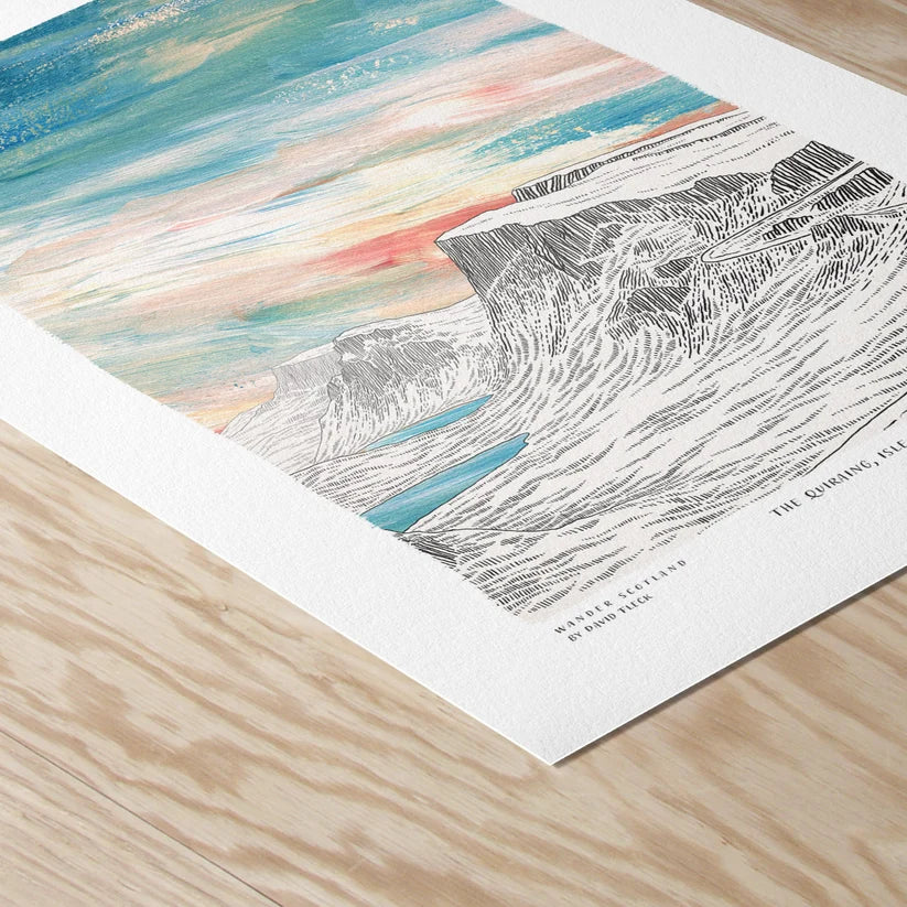 A4 The Quiraing (Blues) Art Print