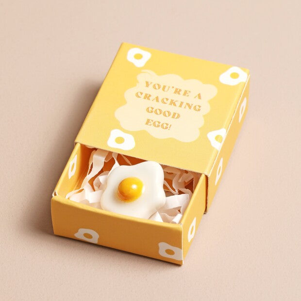 Tiny Matchbox Ceramic Egg