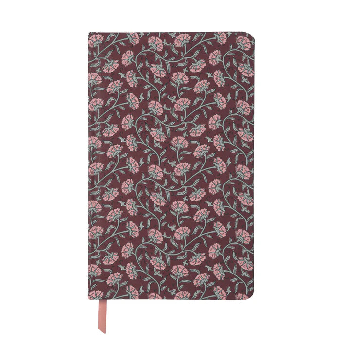 Soft Touch Journal - Burgundy Vintage Floral