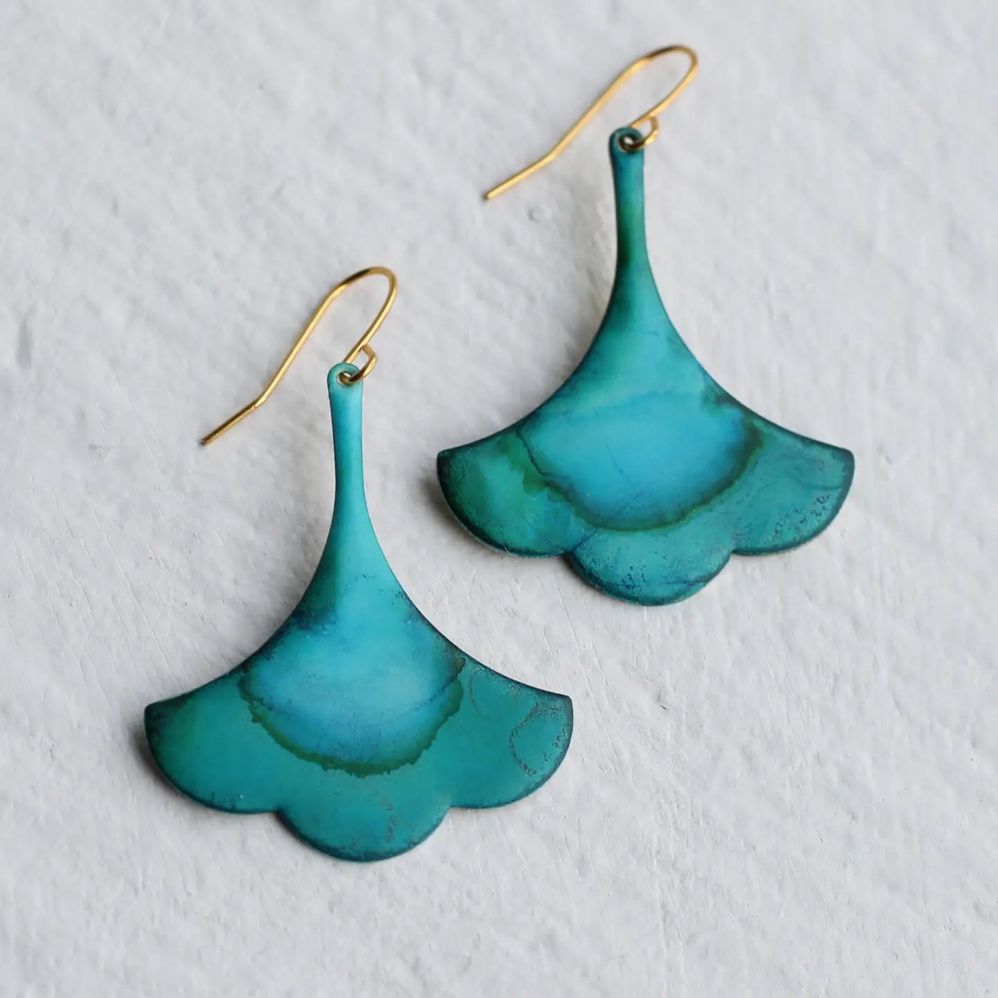 Verdigris Turquoise Drop Earrings