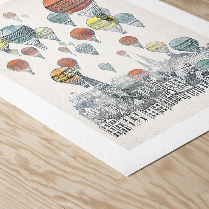 A4 Voyages Over Edinburgh Art Print
