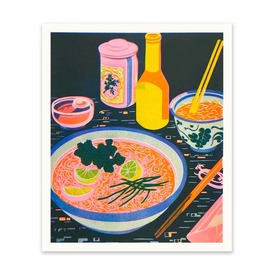 Black Ramen Riso Print