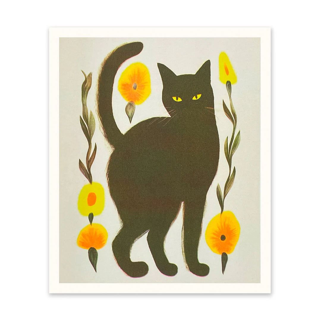 Black Cat Riso Print