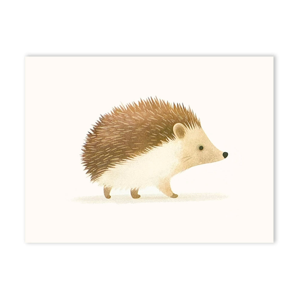 Cute Hedgehog Risograph Art Print