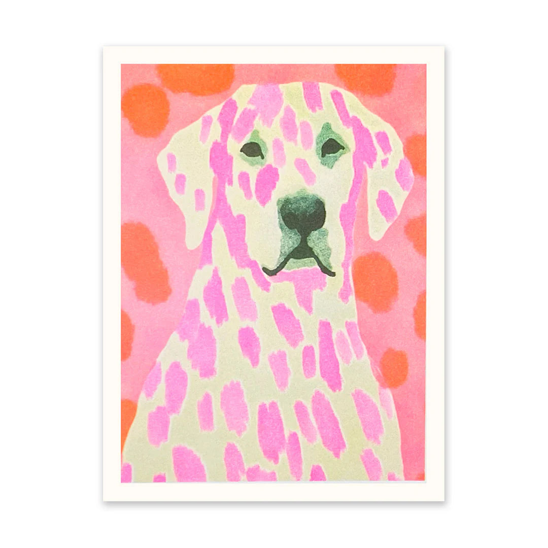 Neon Dalmatian Riso Print